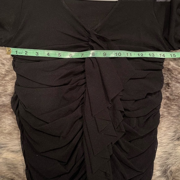 Jean Paul Gaultier Black Ruched Top Size Large but would fit Medium - Picture 5 of 5